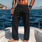 Men's Trendy Linen Loose Fit Pants with Pockets