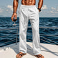 Men's Trendy Linen Loose Fit Pants with Pockets
