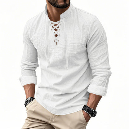 👕 50% OFF NOW! 🔥 Plain Linen-Cotton Blend Shirt for Men – Breathable & Lightweight, Relaxed Fit & Versatile Style 🌿