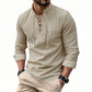 👕 50% OFF NOW! 🔥 Plain Linen-Cotton Blend Shirt for Men – Breathable & Lightweight, Relaxed Fit & Versatile Style 🌿