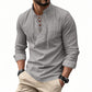 👕 50% OFF NOW! 🔥 Plain Linen-Cotton Blend Shirt for Men – Breathable & Lightweight, Relaxed Fit & Versatile Style 🌿