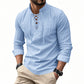 👕 50% OFF NOW! 🔥 Plain Linen-Cotton Blend Shirt for Men – Breathable & Lightweight, Relaxed Fit & Versatile Style 🌿