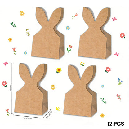 🐰 Brand New for 2026 | Easter Bunny Gift Bags with Ribbons | Ready-to-Fill in Seconds 🎀【24-Pack】