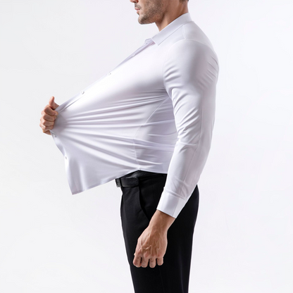 💎 ¡50% DE DESCUENTO! 💎 Camisa de Hombre Súper Elástica y Antiarrugas – Ultracómoda, Transpirable y Siempre Impecable para el Trabajo o el Fin de Semana 👔✨