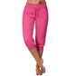 Drawstring Waist Cropped Sweatpants for Lounging