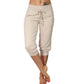 Drawstring Waist Cropped Sweatpants for Lounging