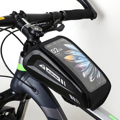 🔥Limited Time Promotion 50% OFF🔥Waterproof Bike Top Tube Bag – Hard-Shell Phone Holder for MTB & Road Bikes🚴📲