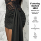 💎 ¡50% DE DESCUENTO! 💎 Vestido mini ceñido de encaje para mujer – Cuello cruzado, drapeado asimétrico y silueta que realza la figura 💃🖤