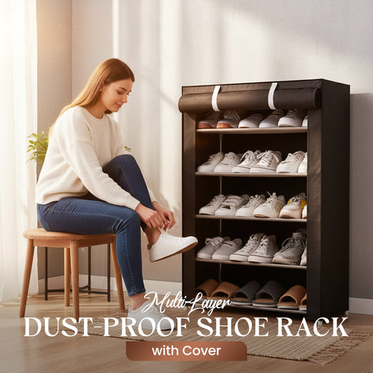 Multi-Layer Dust-Proof Shoe Rack with Cover