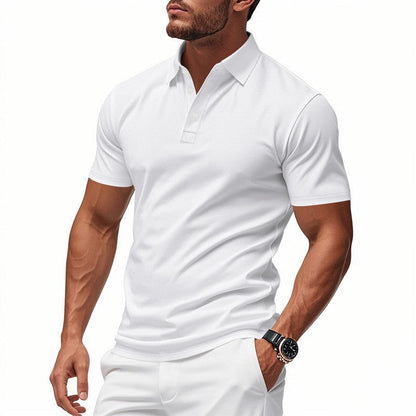 💎 ¡52% DE DESCUENTO! 💎 Camiseta de hombre de manga corta y solapa de secado rápido – Corte atlético, resistente a las arrugas y perfecta para el trabajo o el fin de semana 👕✨