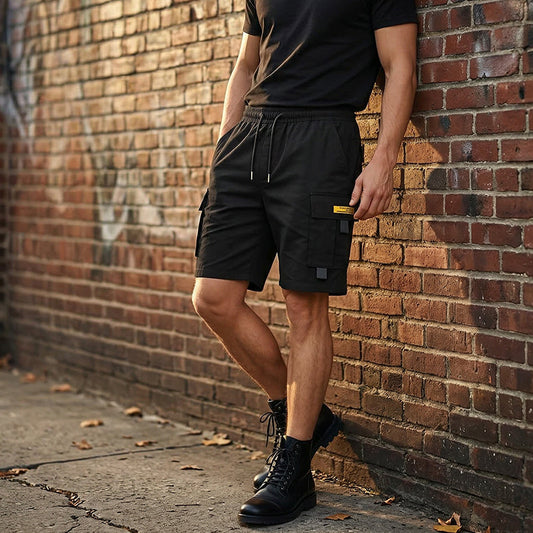 Men's Casual Cargo Shorts with Drawstring Waist