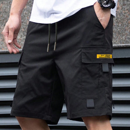 Men's Casual Cargo Shorts with Drawstring Waist