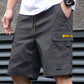 Men's Casual Cargo Shorts with Drawstring Waist