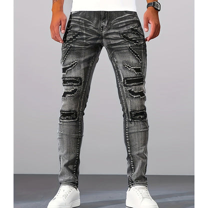 Men's Slim Fit Distressed Jeans