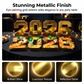 💎 ¡50% DE DESCUENTO! 💎 Caja Decorativa Grande Rellenable con Números – Centro de Mesa Dorado Metálico 2026 para Graduaciones, Nochevieja y Hitos
