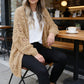 ✨ ¡50% DE DESCUENTO AHORA! 🧶 Cárdigan holgado abierto de mujer – Punto calado boho y mangas murciélago 🍂☕