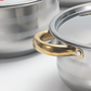 💎 ¡50% DE DESCUENTO EN JUEGO DE 5 PIEZAS DE ACERO INOXIDABLE! 💎 Ollas Engrosadas, Tapas de Cristal y Detalles Dorados Elegantes para Cualquier Tipo de Cocina