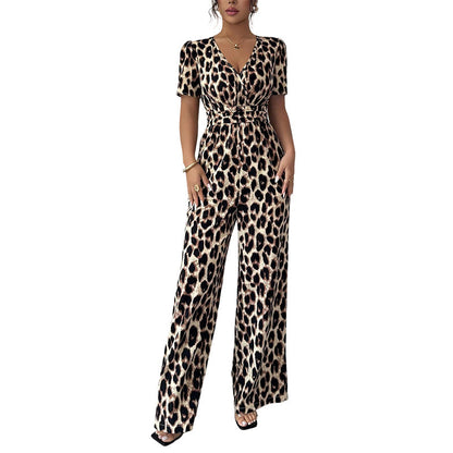 💎 50% OFF THE LEOPARD PRINT JUMPSUIT! 💎 V-Neck, Wide-Leg & Waist-Defining All-in-One ✨