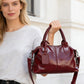 Bolso de mano grande para mujer con asa superior blanda