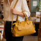 Bolso de mano grande para mujer con asa superior blanda