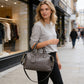 Bolso de mano grande para mujer con asa superior blanda