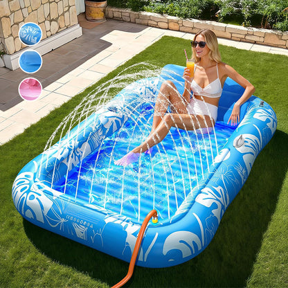 🌞Spring Hot Sale🌞Inflatable Tanning Pool Lounger Float with Pillow – Ultra Comfy & Full Sun Bath ✨