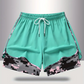 Pantalones Cortos Deportivos Casuales para Mujer con Forro Incorporado