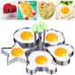 Stainless Steel Fried Egg Molds - Set of 5