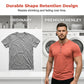 👕 ¡50% DE DESCUENTO AHORA! 🔥 Camiseta Henley de Manga Corta para Hombre – Estilo Clásico, Tejido Suave y Perfecta para Uso Diario 🏠