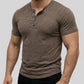 👕 ¡50% DE DESCUENTO AHORA! 🔥 Camiseta Henley de Manga Corta para Hombre – Estilo Clásico, Tejido Suave y Perfecta para Uso Diario 🏠