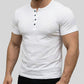 👕 ¡50% DE DESCUENTO AHORA! 🔥 Camiseta Henley de Manga Corta para Hombre – Estilo Clásico, Tejido Suave y Perfecta para Uso Diario 🏠