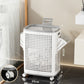 🧺 ¡50% DE DESCUENTO AHORA! 🌀 Cesto de ropa grande ventilado – Movilidad sin esfuerzo, diseño ventilado y tapa que oculta 🏠