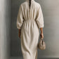 Women's Elegant Dress with Drawstring Waist