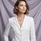 Collar con colgante de doble cisne morado