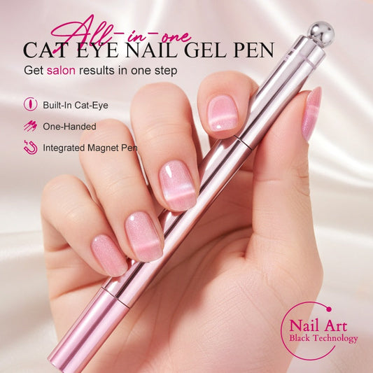 💝💫All-in-one gel pen for cat-eye manicures – Create a stunning cat-eye effect in a single stroke! Magnetic gel, long-lasting shine, salon-quality results at home. 🖤🌌