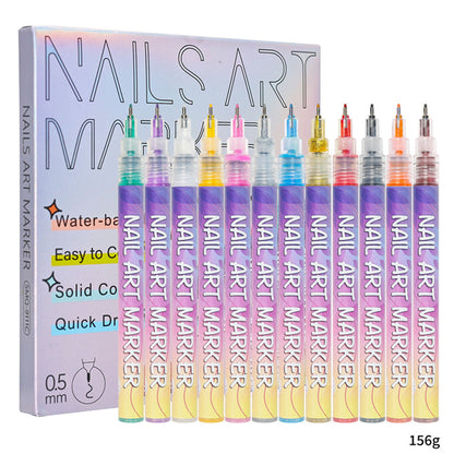 Set de 12 Bolígrafos de Esmalte para Uñas