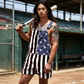 📢📢 ¡50% DE DESCUENTO! ⏰ Mono corto unisex con la bandera estadounidense