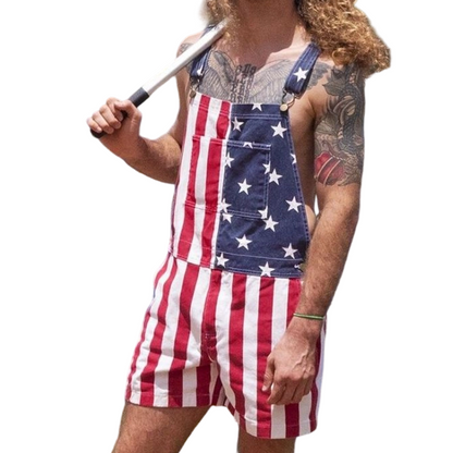 📢📢 ¡50% DE DESCUENTO! ⏰ Mono corto unisex con la bandera estadounidense
