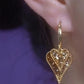 📢📢 ¡50% DE DESCUENTO! ⏰Elegantes Aretes de Aro con Corazones Brillantes