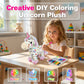 🔥55% OFF 🦄DIY Color-In Unicorn Plush Toy Kit, Washable Reusable Coloring Stuffed Animal, Creative Art Craft Set for Kids Birthday Gift