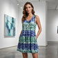 👗 2026 Sale — Over 59,000 Sold! 🎨 Women's Sleeveless V-Neck Tie-Dye Dress – Flowy A-Line Art ✨