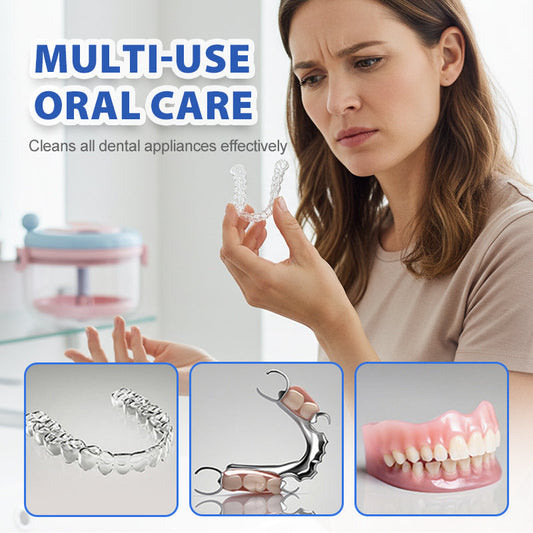 Multifunctional Manual Centrifugal Retainer Cleaner Box 🦷 Spin It Clean – Effortless, Chemical-Free Cleaning for Aligners & Dentures ✨