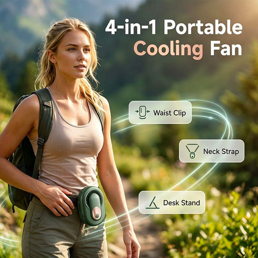 🎉 2026 Sale — Over 41,000 Sold! 🌬️ 4-in-1 Portable Waist Fan – Hands-Free Cooling Anywhere ❄️