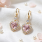 🎉 2026 Sale — Over 45,000 Sold!💎 Sparkling Heart-Shaped Drop Rhinestone Earrings – Gold Tone Pink Heart Dangle Earrings 💕