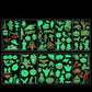 Luminous Halloween Temporary Tattoos for Kids Cartoon Waterproof Glowing Stickers