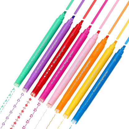 🌈✏️ 50% OFF! 🖍️Dual Tip Highlighters – Fine & broad tips.