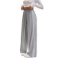 Women's  Chic Striped Drawstring Track Pants, Retro Straight-Leg Polyester Casual Pants for Gym Activewear, Drawstring Pants, Long Pants