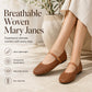 🩰 50% OFF NOW! 🌸 Breathable Woven Ballet Flats – Comfy Mary Jane style, lightweight & versatile – Perfect for all-day wear, with free UK delivery ✨