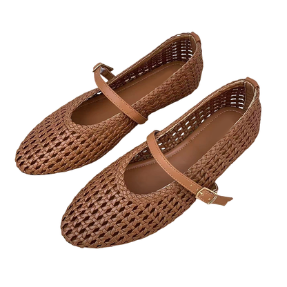 🩰 50% OFF NOW! 🌸 Breathable Woven Ballet Flats – Comfy Mary Jane style, lightweight & versatile – Perfect for all-day wear, with free UK delivery ✨