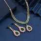 📢📢40% OFF !!⏰ 2026 Sale — Over 22,000 Sold! 💎 Zircon Jewelry Set – Pink & Green Necklace & Drop Earrings – Complete Your Party Look! ✨